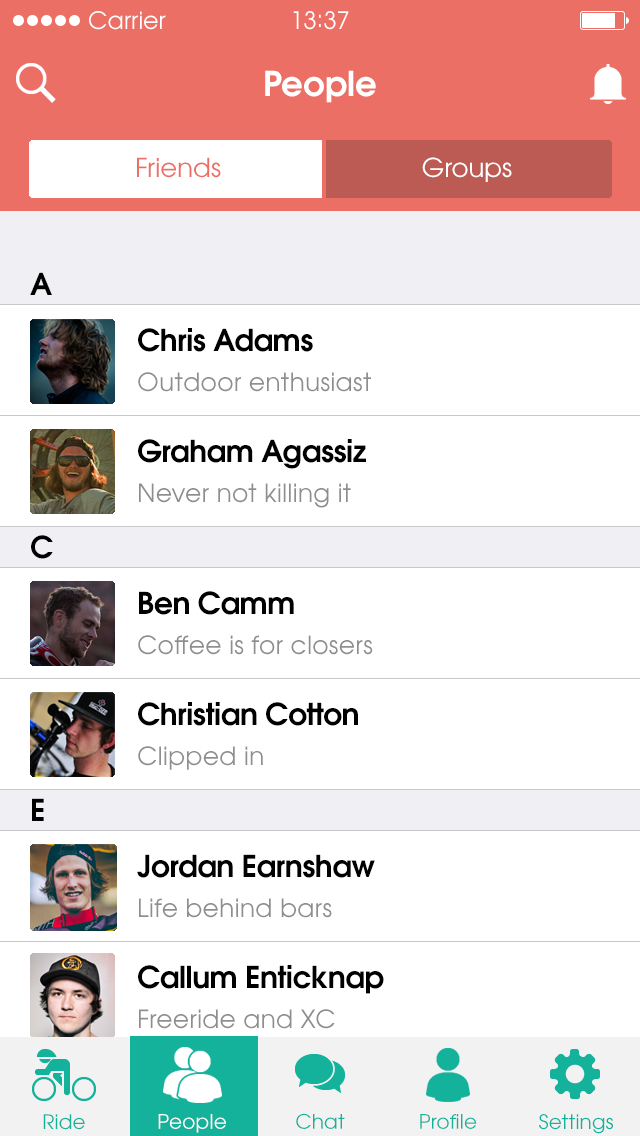 App design screen