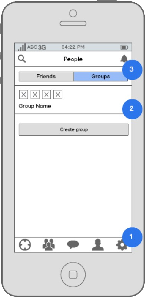 App screen design