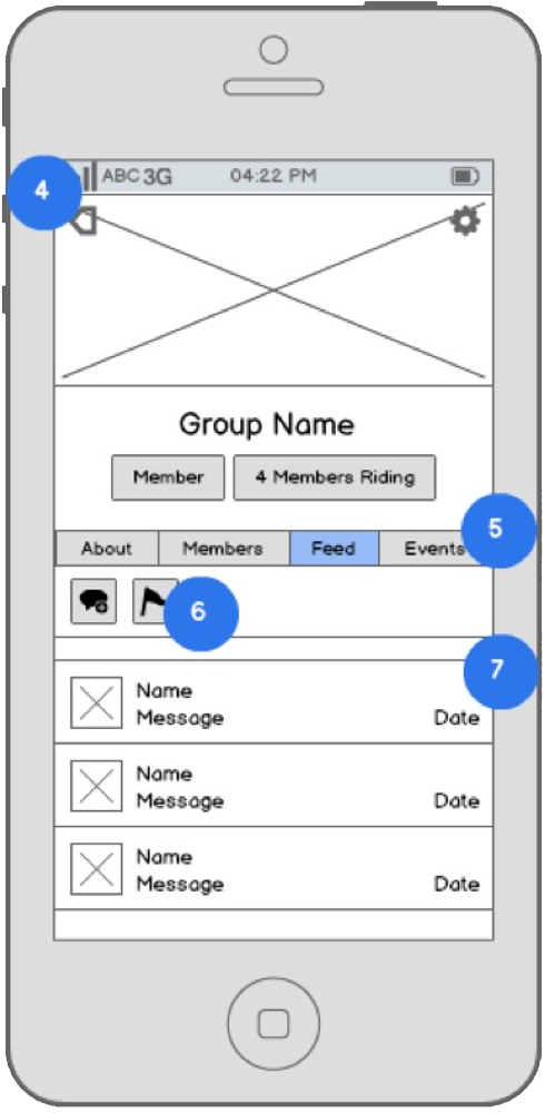 App screen design