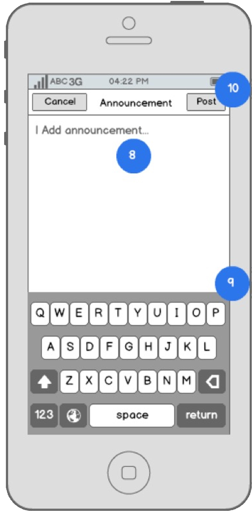 App screen design