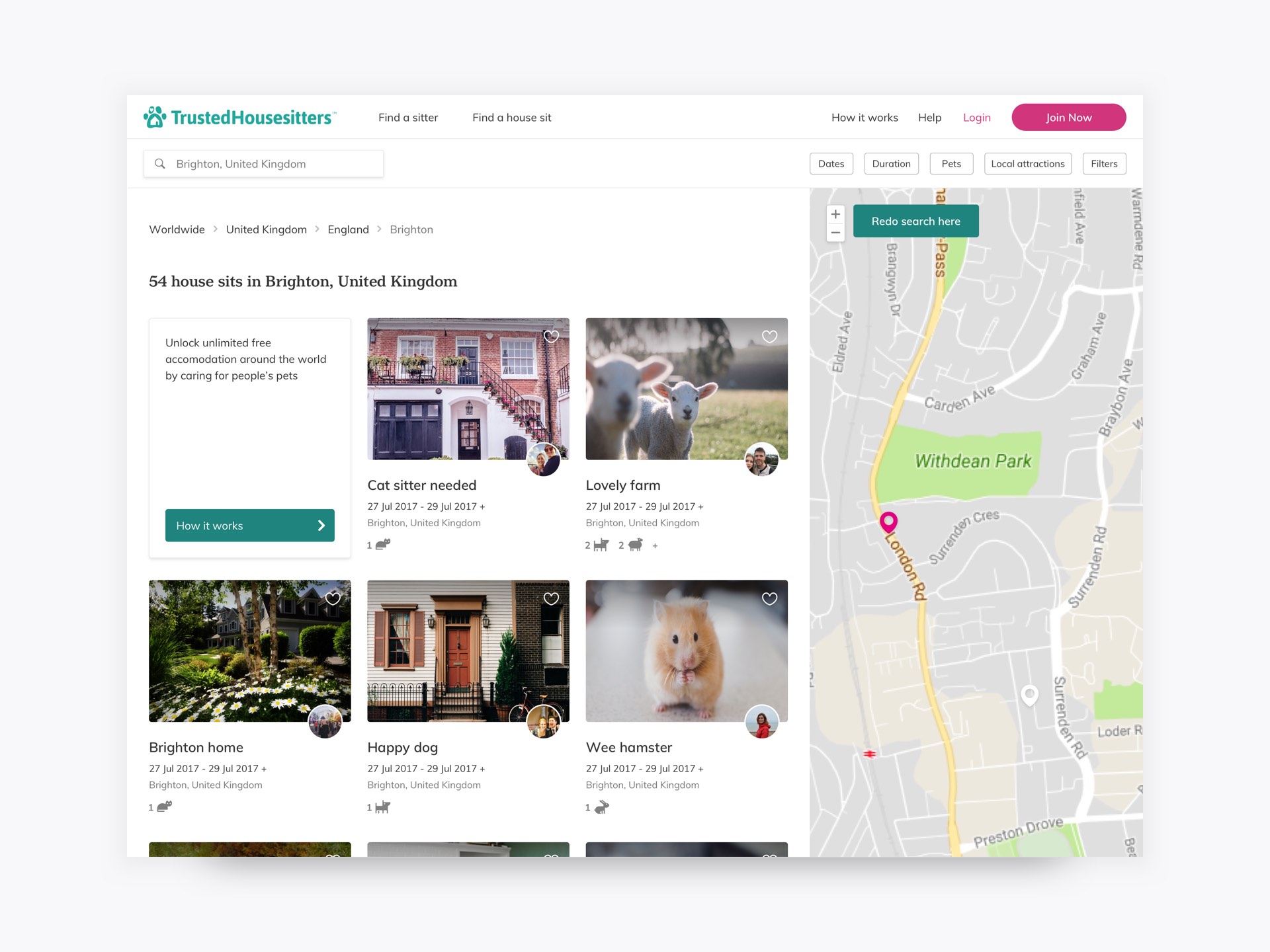 Search page